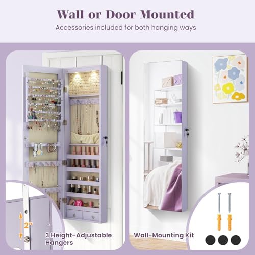 Szafka na biżuterię do montażu – Full Length Mirror Jewelry Armoire recenzja i cena
