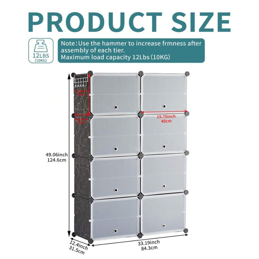 Szafka na buty z 8 poziomami,  – Shoe Rack Cabinet Narrow Entryway recenzja i cena