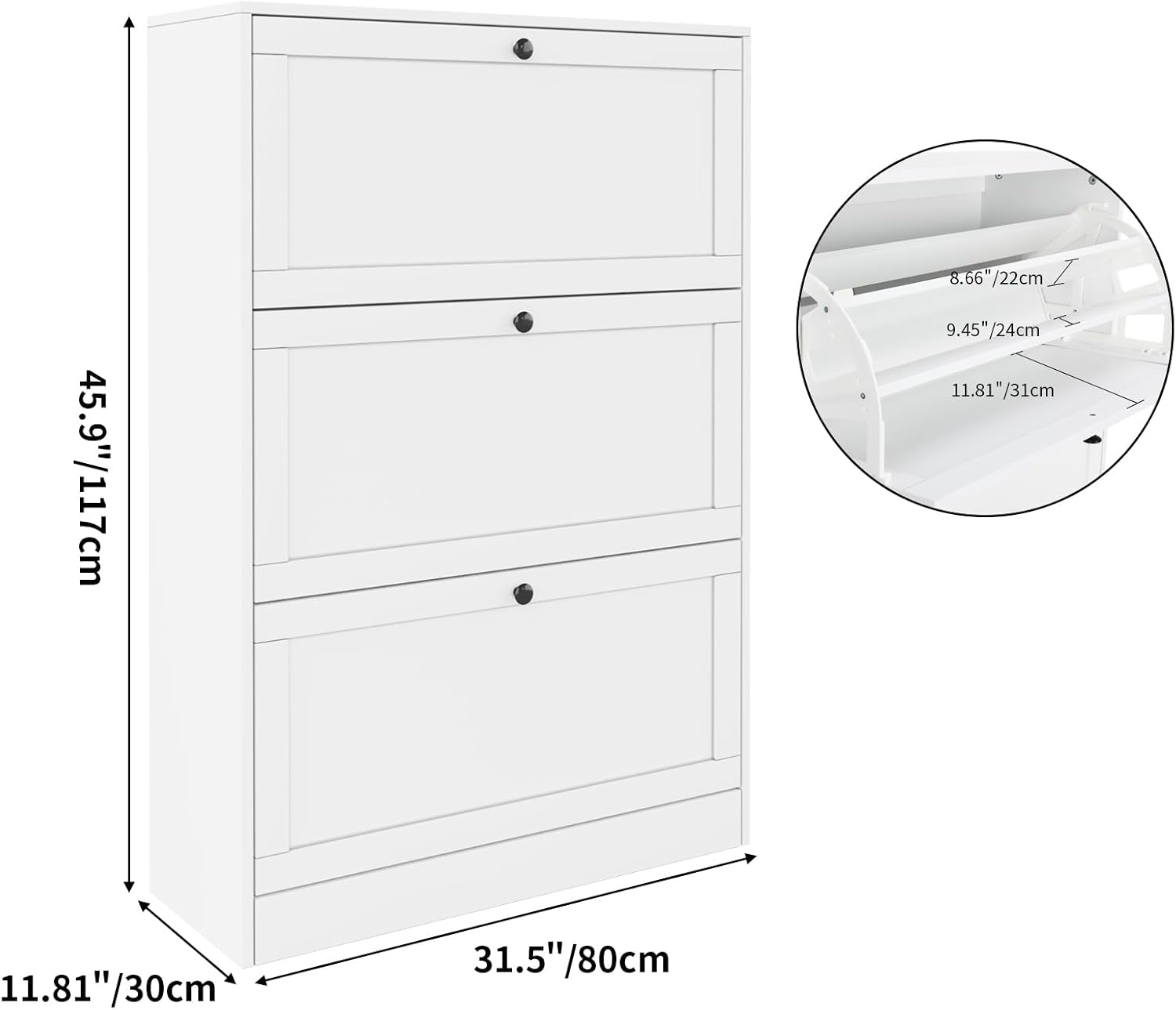 Szafka na buty, organizer z tr – Shoe Rack Cabinet Narrow Entryway recenzja i cena