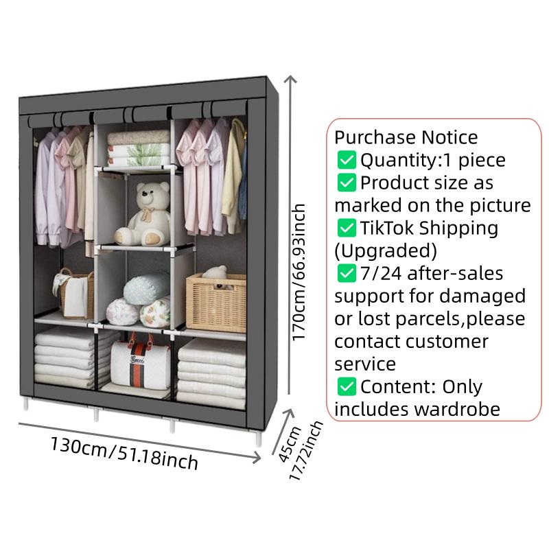 64-calowa przenośna szafa na u – Wardrobe Closet Portable Fabric Cover recenzja i cena