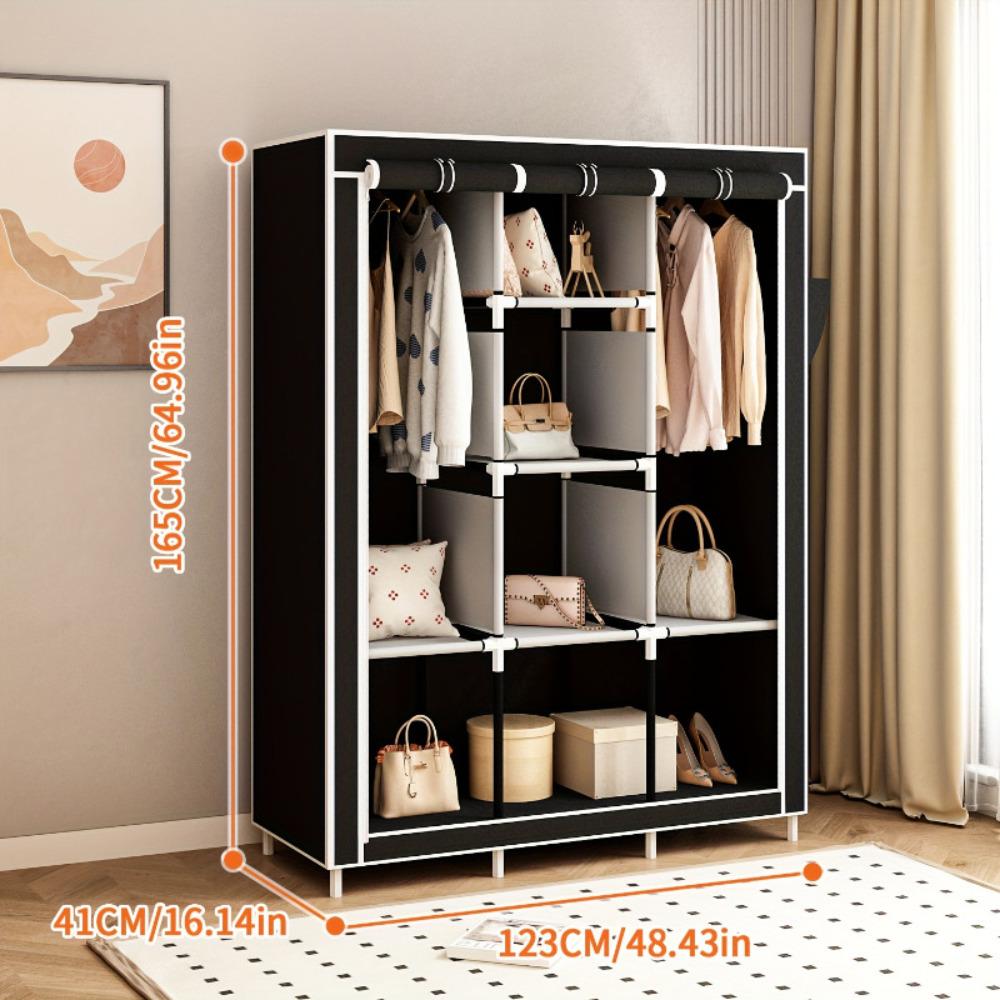 64-calowa przenośna szafa na u – Wardrobe Closet Portable Fabric Cover recenzja i cena