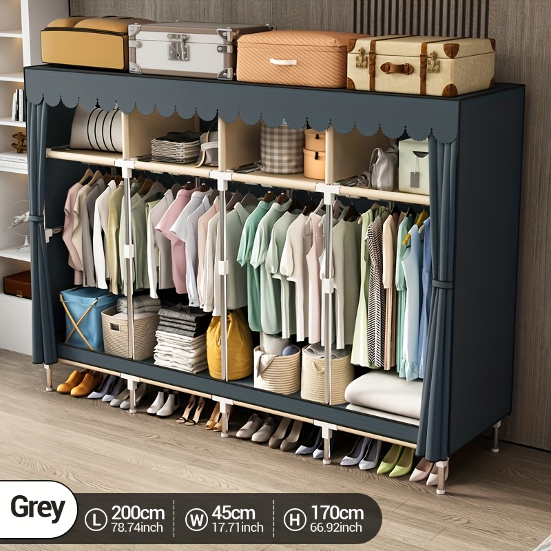 Metalowa szafa przenośna z ram – Wardrobe Closet Portable Fabric Cover recenzja i cena