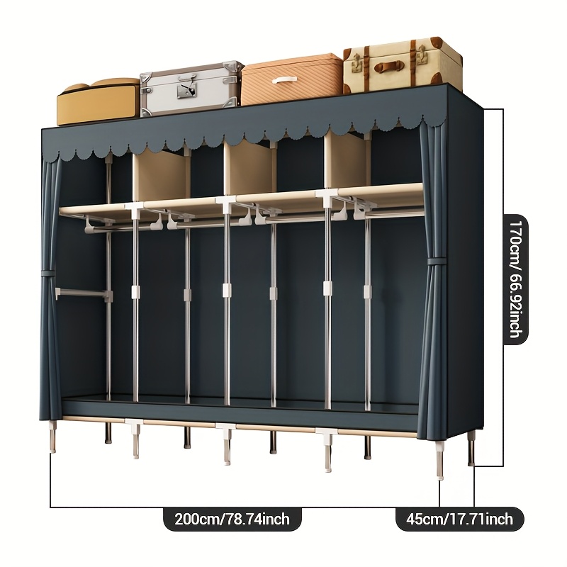 Metalowa szafa przenośna z ram – Wardrobe Closet Portable Fabric Cover recenzja i cena