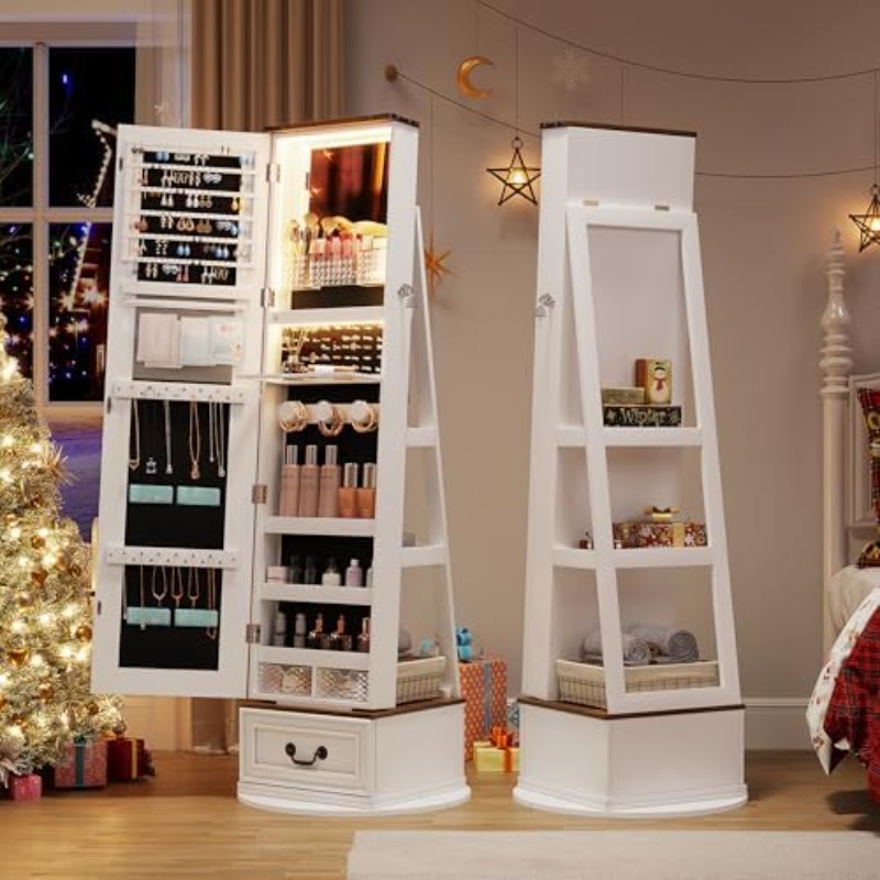360 ° Obrotowa szafka na biżut – Full Length Mirror Jewelry Armoire recenzja i cena