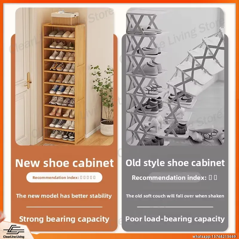 Nowoczesny, wielowarstwowy reg – Shoe Rack Cabinet Narrow Entryway recenzja i cena