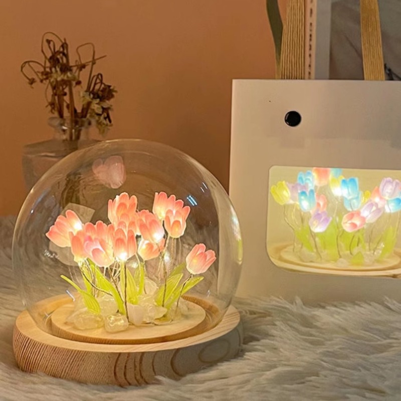 LED DIY Handmade Mini Tulip Ni – Floating Nightstand With Led Light recenzja i cena