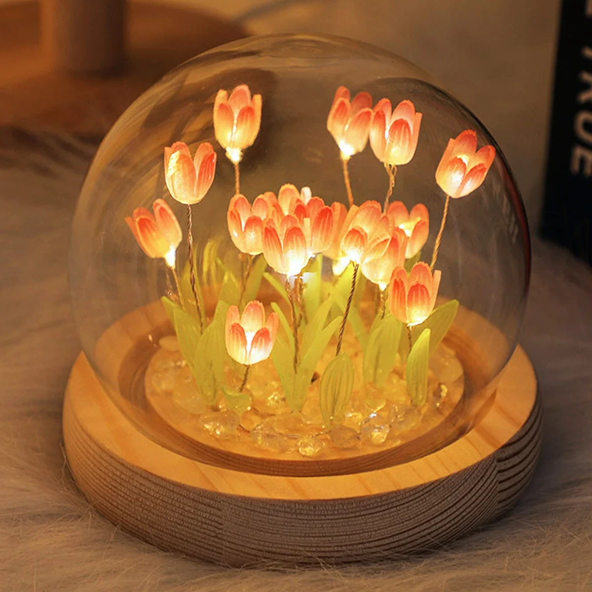 LED DIY Handmade Mini Tulip Ni – Floating Nightstand With Led Light recenzja i cena