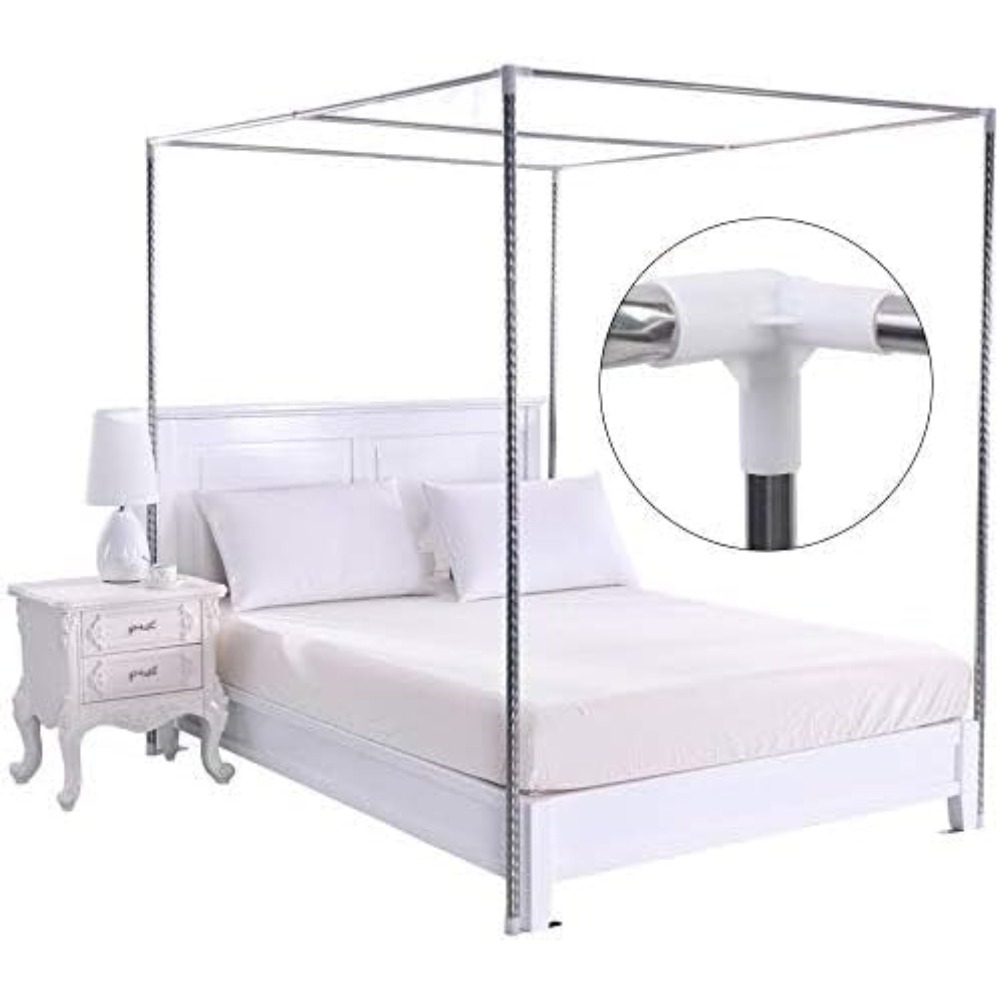 Stalowa nierdzewna rama łóżka  – Canopy Bed Frame Metal Queen recenzja i cena