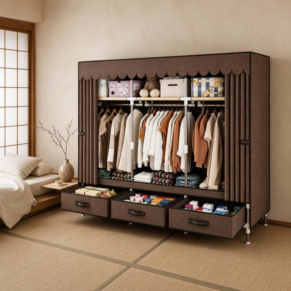 Przenośna szafa z ramą stalową – Wardrobe Closet Portable Fabric Cover recenzja i cena