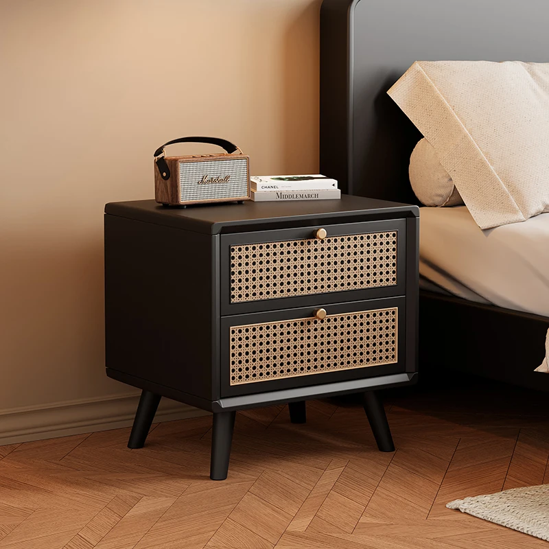 Szafka nocna z litego drewna z – Solid Wood Nightstand 2 Drawers recenzja i cena