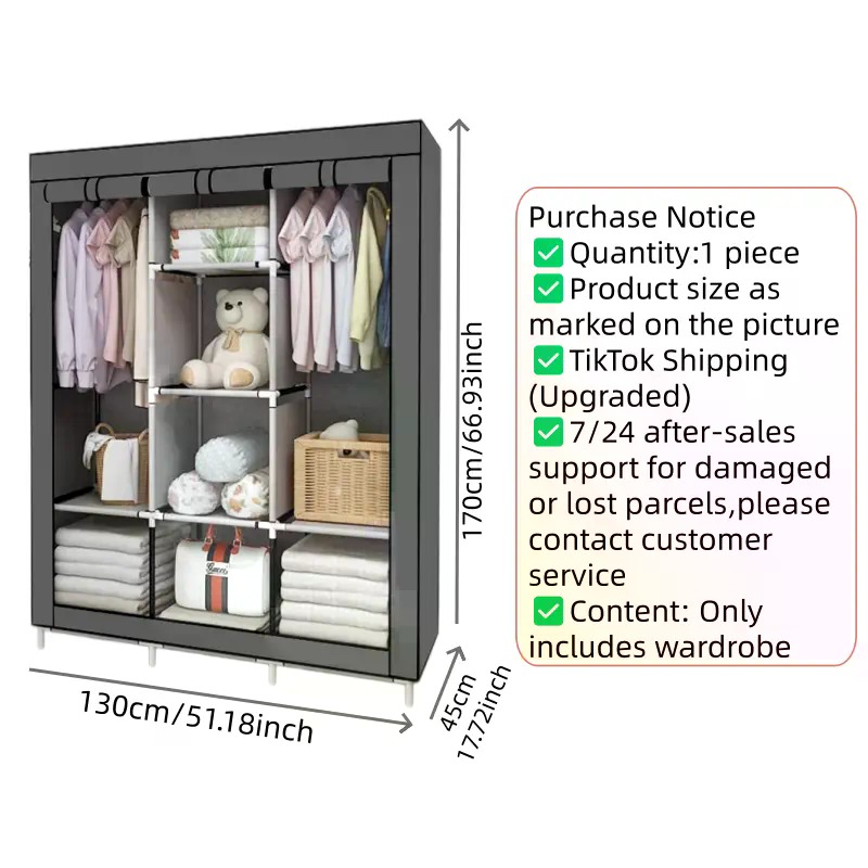 Przenośna szafa z włókniny o s – Wardrobe Closet Portable Fabric Cover recenzja i cena